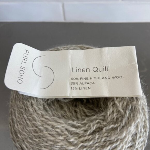 Purl Soho Linen Quill Yarn in "Oatmeal Gray" - Picture 3 of 4